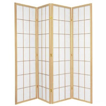 4 Panel Shoji Room Divider Screen